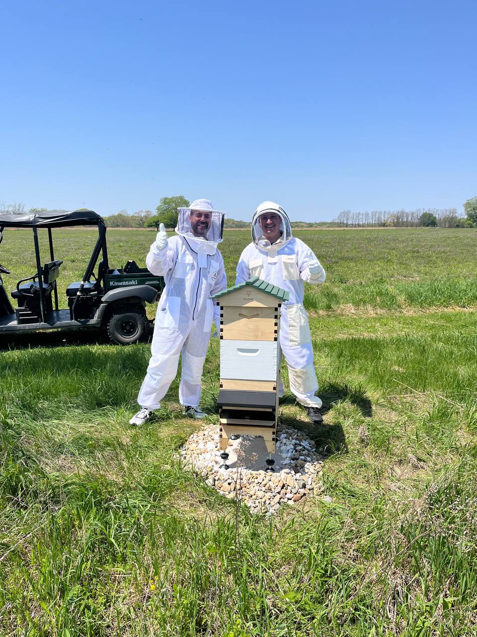 Steve and partner at the hive